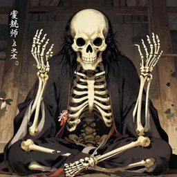 Japanese giant skeleton yokai