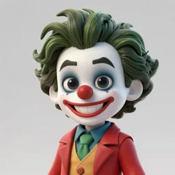 lofi biopunk joker portrait, Pixar style, by Tristan Eaton Stanley Artgerm and Tom Bagshaw.