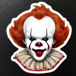 pennywise face stickers, illustration