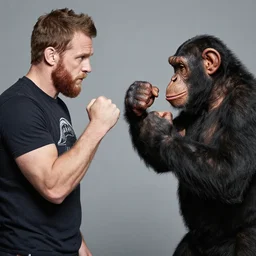 joe rogan fighting a chimp