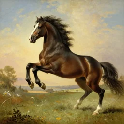 a jumping wild stallion, by george-stubbs
