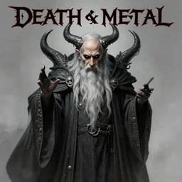 a death metal album cover art depicting benjamin netanyahu as a hellish overlord, by wayne barlowe