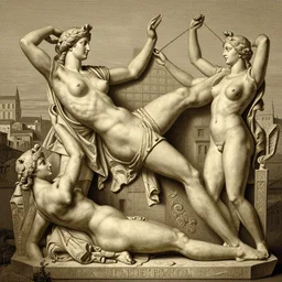 “ giant women body sculptures in kamasutra poses creating a rare city at the kingdom of julius caesar, roman historic works, hyper - detailed, artstation trending, world renowned artists, historic artworks society, antique renewel, good contrast, realistic color, cgsociety, by greg rutkowski, gustave dore, deviantart ”