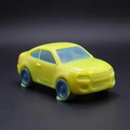 car made of slime, studio light, dark background, 3 5 mm photography