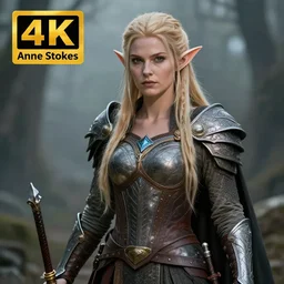 warrior elf queen, highly detailed, 4 k, hdr, smooth, sharp focus, high resolution, award - winning photo, illustrated by anne stokes