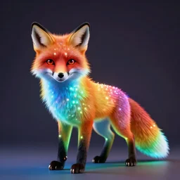 rainbow led fox