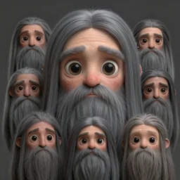 anthropomorphic highly detailed group portrait of hairy old neon giant cute eyes living hair, with long grey straight haircut in face, hairs hiding face, intricate, elegant, highly detailed, digital painting, artstation, concept art, smooth, sharp focus, illustration, art by artgerm, bob eggleton, michael whelan, stephen hickman, richard corben, wayne barlowe, trending on artstation and greg rutkowski and alphonse mucha, 8 k