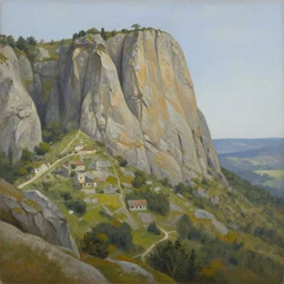 a painting of a falaiscoglieklippantilado