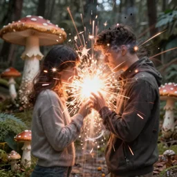 double exposure of dally life, symbols of live, explosion, love is the most relevant theme, love is infinity, love is begin of all, 8 k resolution, artistic mode, artistic, trending on instagram, long exposure, love art, serious, fantasy and dreams vibes, mushrooms style and macro style