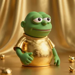 super rich happy pepe, luxury, gold, greg rutkowski