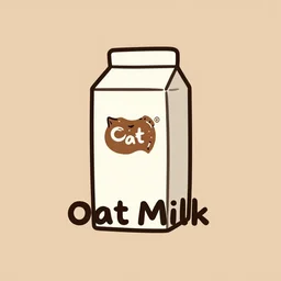 oat milk startup logo vector art design
