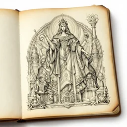 burnt sketchbook pages, magnificent, medium shot, details, sharp focus, elegant, highly detailed, illustration, by jordan grimmer and greg rutkowski, intricate, beautiful, trending artstation, pixiv, digital art