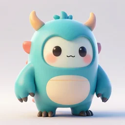 an extremely cute kawaii battle monster, octane render masterpiece