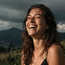 Annalisa Scarrone laughing with tears