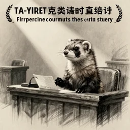 courtroom sketch of a ferret giving his testimony