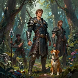 The forest of dungeons and dragons   by Alex Pardee and Nekro and Petros Afshar, and  James McDermott,unstirred paint, vivid color, cgsociety 4K