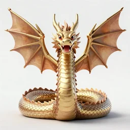 dragon snake with wings, full protrait, chinese style, Unreal engine 5, 8K