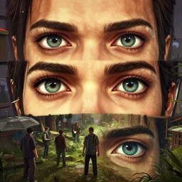 highly detailed point of disappearance of the eyes in gta v, stephen bliss, unreal engine, fantasy art by greg rutkowski, loish, rads, ferdinand knab, makoto shinkai and lois van baerle, ilya kuvshinov, rossdraws, tom bagshaw, shining light, detailed and confusing environment