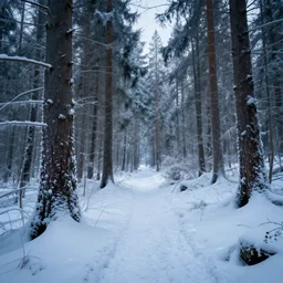 professional photograph of a forest made of ice, high quality, cinematic lighting, hd, 4 k, 8 k