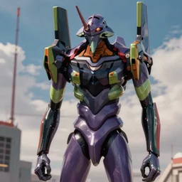 semi-realistic Neon Genesis Evangelion live action screenshot, inspired by Pacific Rim, cinematic, 4K, award winning short film
