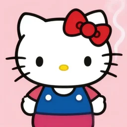 hello kitty smoking