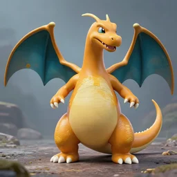 photo of a real life charizard, flaky