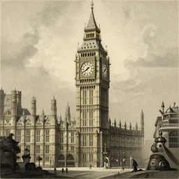 one and only clock tower prison, by Eugène Delacroix and Francis Bacon and Micheal Whelan, Hieronymus Boch, artistic, intricate drawing, light brazen, realistic fantasy, extremely detailed and beautiful aesthetic, establishing shot, 8k resolution, dramatic lighting
