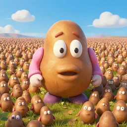 potato heaven, beautiful matte painting, amazing, stunning