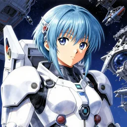 the face of an incredibly beautiful and elegant anime girl in a mecha astronaut suit, an ultrafine detailed illustration by katsuhiro otomo, final fantasy, intricate linework, space, cockpit of a spaceship, bright colors, behance contest winner, vanitas, angular, altermodern, unreal engine 5 highly rendered, global illumination, radiant light, detailed and intricate environment