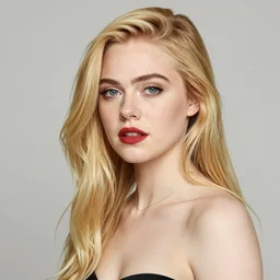 a striking hyper real illustration of Elle Fanning by Antoine Caëcke