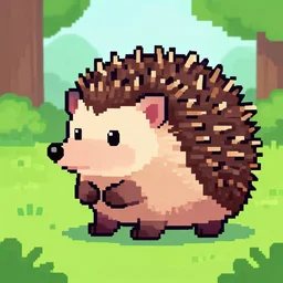 hedgehog, pixel art