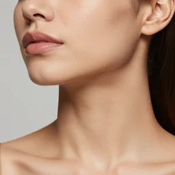 feminine looking, tanned skin, attractive neck, dimples, caucasian