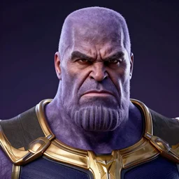 a portrait of abdelfattah elsisi ( president of egypt ) as thanos, the pixar adaptation, with same hairstyle, angry facial expressions, hyper detailed, digital art, trending in artstation, cinematic lighting, studio quality, smooth render, unreal engine 5 rendered, octane rendered