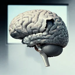 a single brain melting watching a movie by johannen voss by david cronenberg by francis bacon by peter kemp by octane render blender 8 k isometric dof neon colours