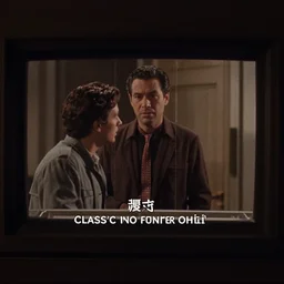 classic noir movie title screen frame