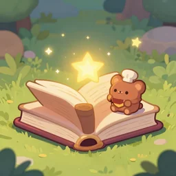 a cute little magical book, assets for videogame