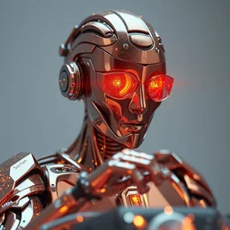 cyborg dj made of glass, oxidized copper, sparkles, shine, glimmer, reflections, led light, highly detailed and intricate, hdr, metallic colors, sharp focus, photography, unreal engine, trending on artstation, photorealistic, octane, trending on deviantart