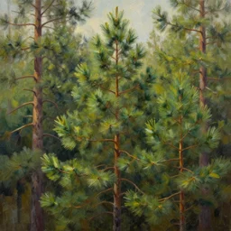 beautiful aesthetic inspirational digital oil painting of a pines, by greg rutkowski, ultra detailed, fine details, trending on artstation, volumetric light.