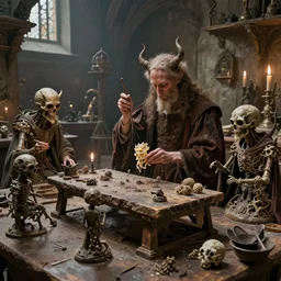 renaissance artisans manufacturing evil souls in small ateliers, advanced, fantastic reality, 8 k resolution
