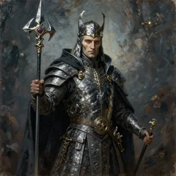 an oil painting depicting the Witch King of Angmar, high detail, painted my michelangelo, trending on artstation