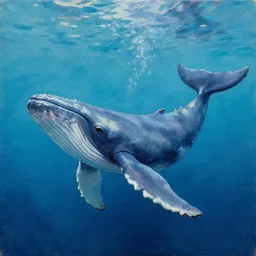 a beautiful oil painting of whale swimming in a swimming pool, hq, 4 k, trending on artstation