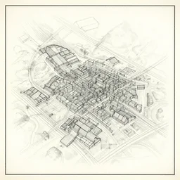 Schematic, mining town, architecture blueprint, archive