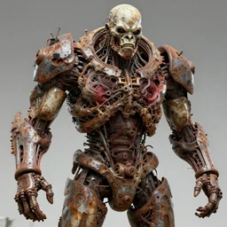 movie still of intricatly macerated by age, sentient, dethroned goliath machine, blood turbines, hydrocracking, rusted, macerated, eviscerated by fimbria wires, bicornate fungal pit, by alberto bontempi, shigeru komatsuzaki, wayne d barlowe, alex ross, simon bisley & boris vallejo,
