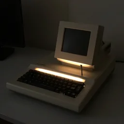 A glowing Atari 800 computer
