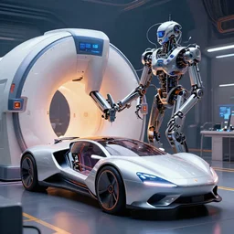 photo still from the movie interstellar futuristic robotic cybernetic symbiosis thick bifurcated robotic cnc surgical hybrid mri 3 d printer machine experimental concept car outside, sci - fi, highly detailed, vibrant colors, photo realistic, cinematic, artstation, concept art, unreal render, art by craig mullins and greg rutkowski and artgerm,