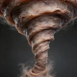 a twisted face like a tornado, realistic detailed photography, special fx, cronenberg, flesh