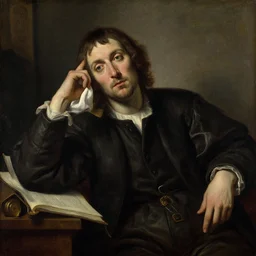 mathematician losing his sanity, renaissance oil painting