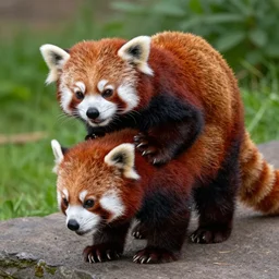 a red panda pig!!! hybrid! hyper realistic!! realistic lighting!! wildlife photographer of the year!!! bold natural colors, national geographic, hd, wide angle, 8 k