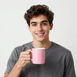 portrait of a ( ( ( grande y rosa una taza de cafe ) ) ), ( ( dotado futuristic guapo y joven espanol alegre ) ), lleno de estrellas y magia, concept character, by filip hodas and da vinci and botticelli and bob ross and bierstadt and remington, trending on artstation