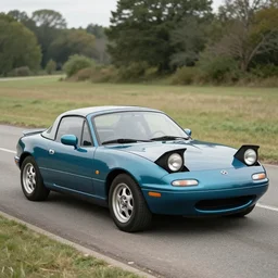 1 9 9 0 mazda miata in the style of dan mumford